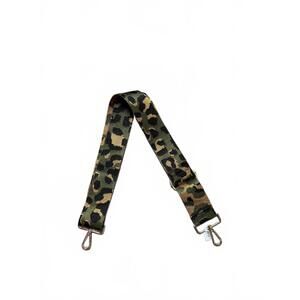 NEW AHDORNED army leopard guitar strap in gold hardware
